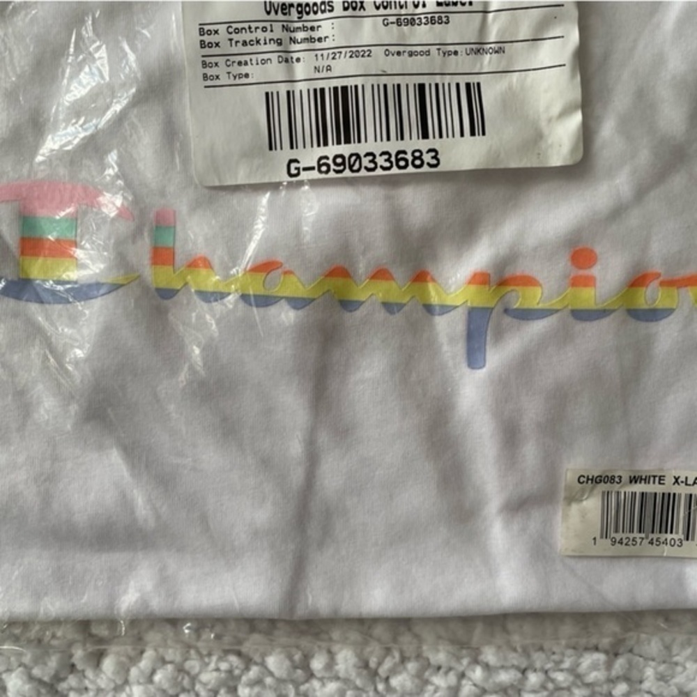 Champion Rainbow logo t-shirt in size XL - Picture 3 of 4